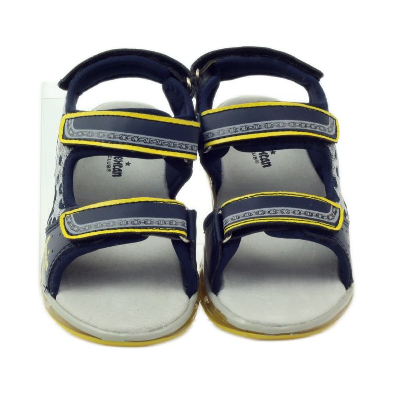 American Club Leuchtende Sandalen aus amerikanischem Leder navy blau 4