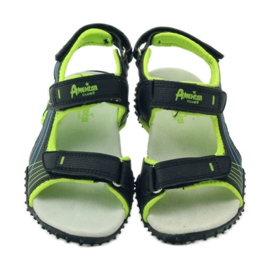 American Club Sandale mit Einsatz aus amerikanischem 5261-Leder grün schwarz 4