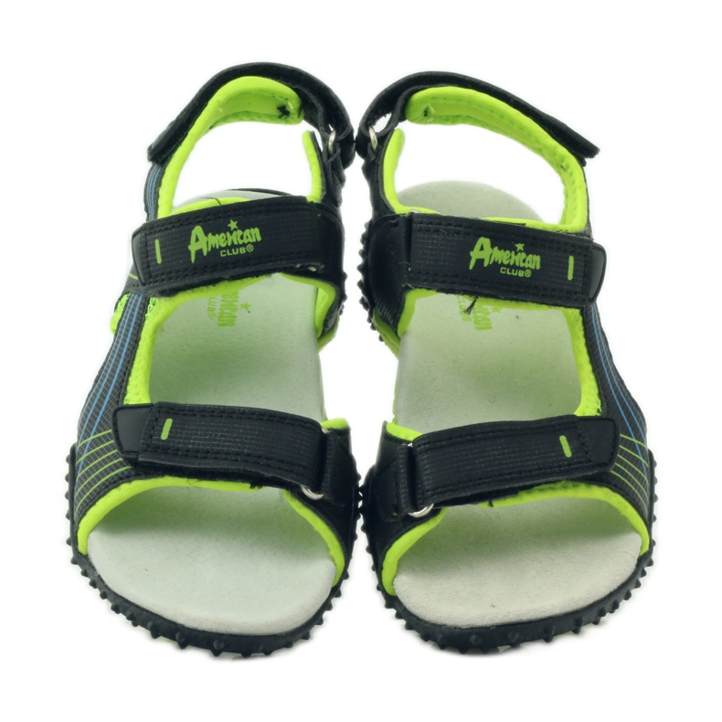 American Club Sandale mit Einsatz aus amerikanischem 5261-Leder grün schwarz 4