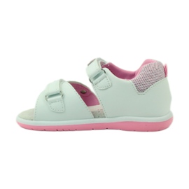 American Club Kindersandalen mit einem amerikanischen 87285 Ledereinsatz rosa weiß 2