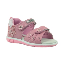 American Club Sandalen mit einem amerikanischen 87285 Ledereinsatz rosa 1