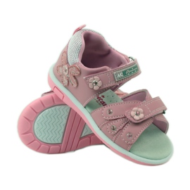 American Club Sandalen mit einem amerikanischen 87285 Ledereinsatz rosa 3