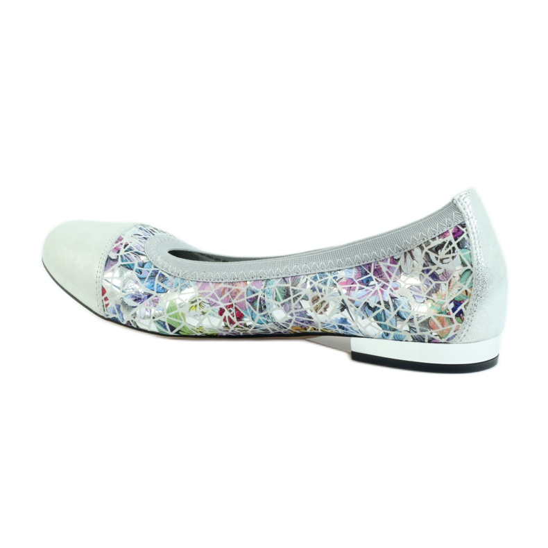 Damenballerinas elastisch Gamis 1402 grau mehrfarbig 2