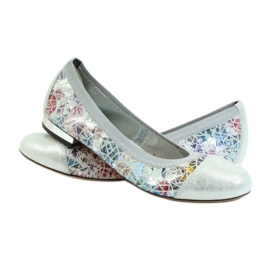 Damenballerinas elastisch Gamis 1402 grau mehrfarbig 3