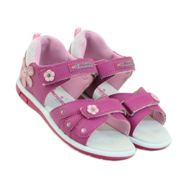 American Club Sandalen mit einem amerikanischen 87285 Ledereinsatz rosa 4