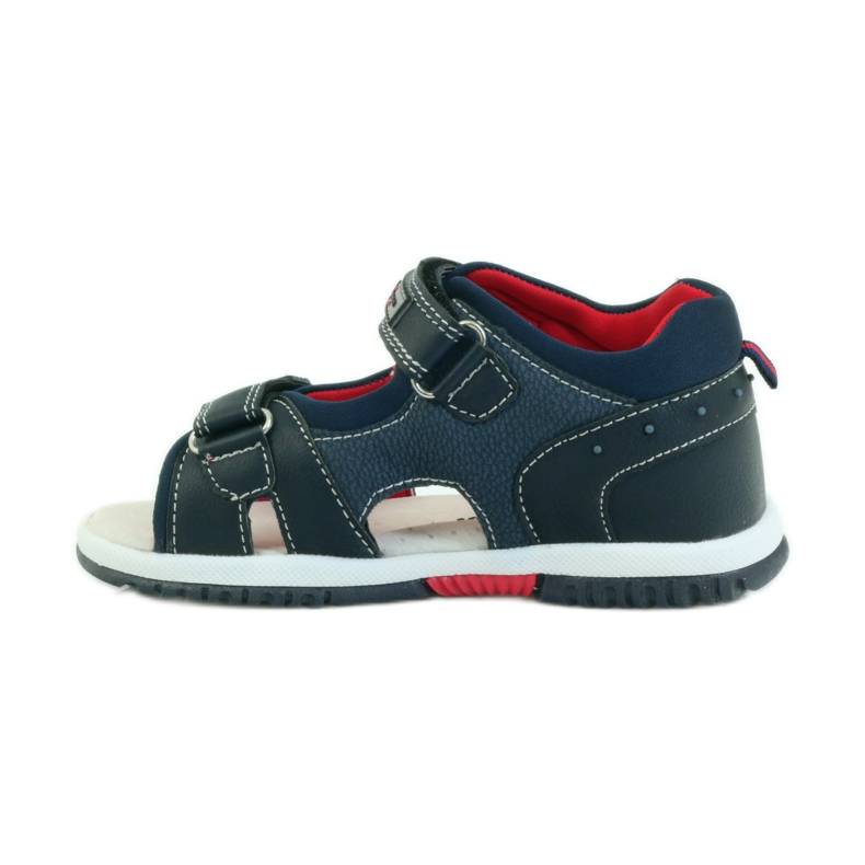 American Club Kindersandalen mit einem amerikanischen 87289 Ledereinsatz navy blau 2