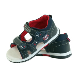 American Club Kindersandalen mit einem amerikanischen 87289 Ledereinsatz marineblau 3