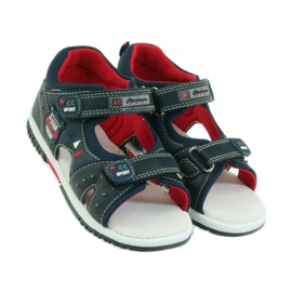 American Club Kindersandalen mit einem amerikanischen 87289 Ledereinsatz marineblau 4
