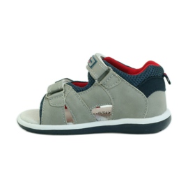 American Club Sandalen mit einem amerikanischen 87297 Ledereinsatz marineblau grau 2