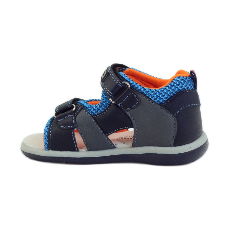 American Club Sandalen mit einem amerikanischen 87297 Ledereinsatz marineblau 2
