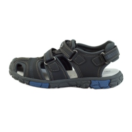 American Club Kindersandalen mit einem amerikanischen 93603 Ledereinsatz grau 2