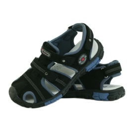 American Club Sandalen mit einem amerikanischen 93603 Ledereinsatz schwarz 3