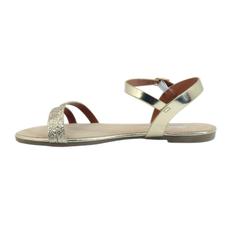 American Club 052 Sandalen mit Goldglitter golden 2