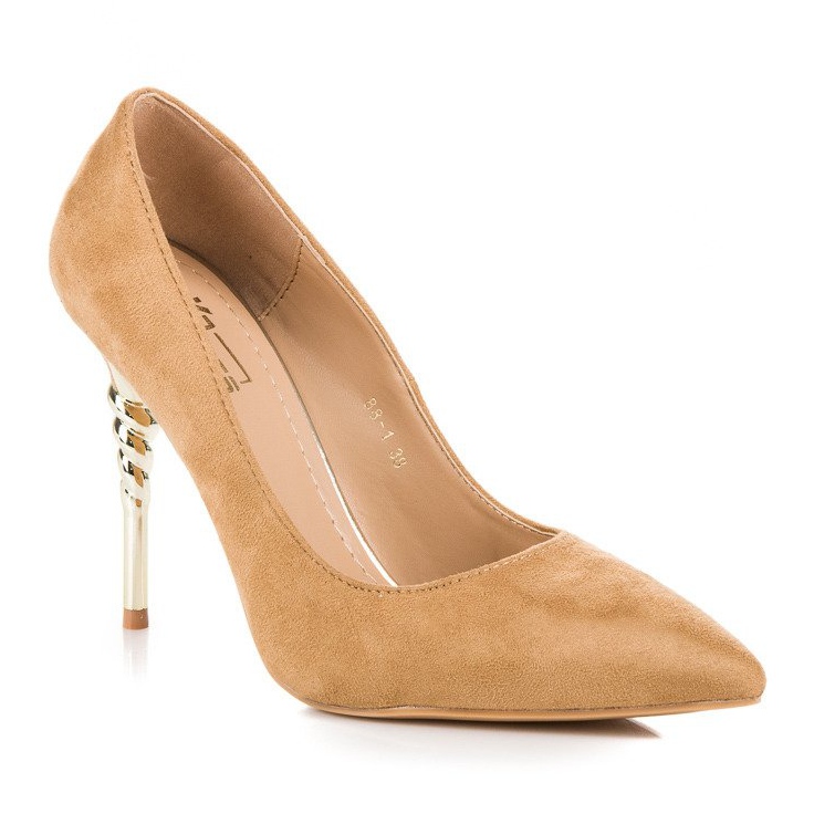 Braune Wildleder-Heels 1