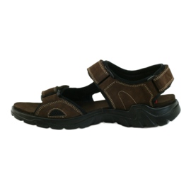 American Club Sportliche Herrensandalen aus amerikanischem Leder braun 2