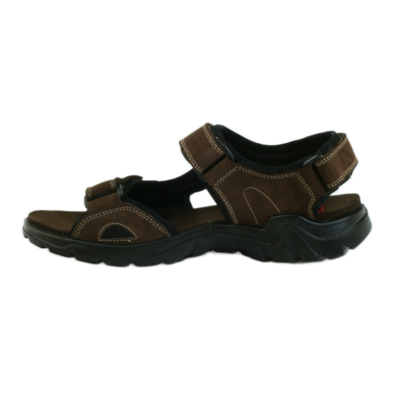 American Club Sportliche Herrensandalen aus amerikanischem Leder braun 2