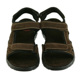 American Club Sportliche Herrensandalen aus amerikanischem Leder braun 4