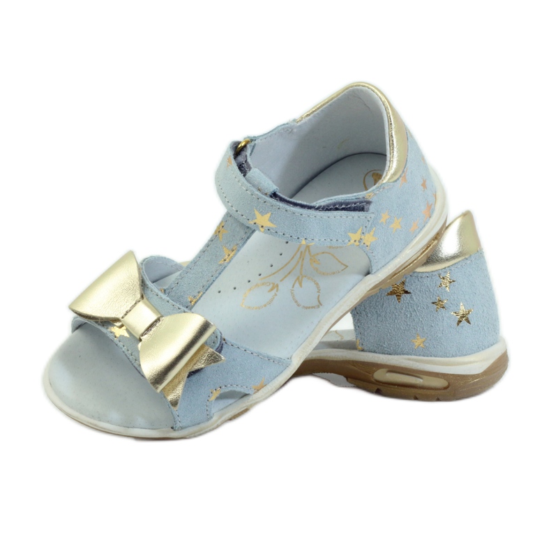 Sandalen Sterne mit Schleife Ren But 3199 gelb blau 3