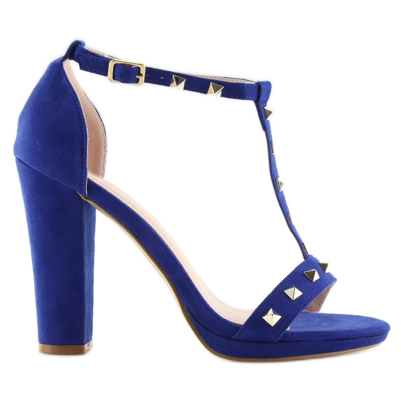 Sandalen auf dem Pfosten A03 blau marineblau 1