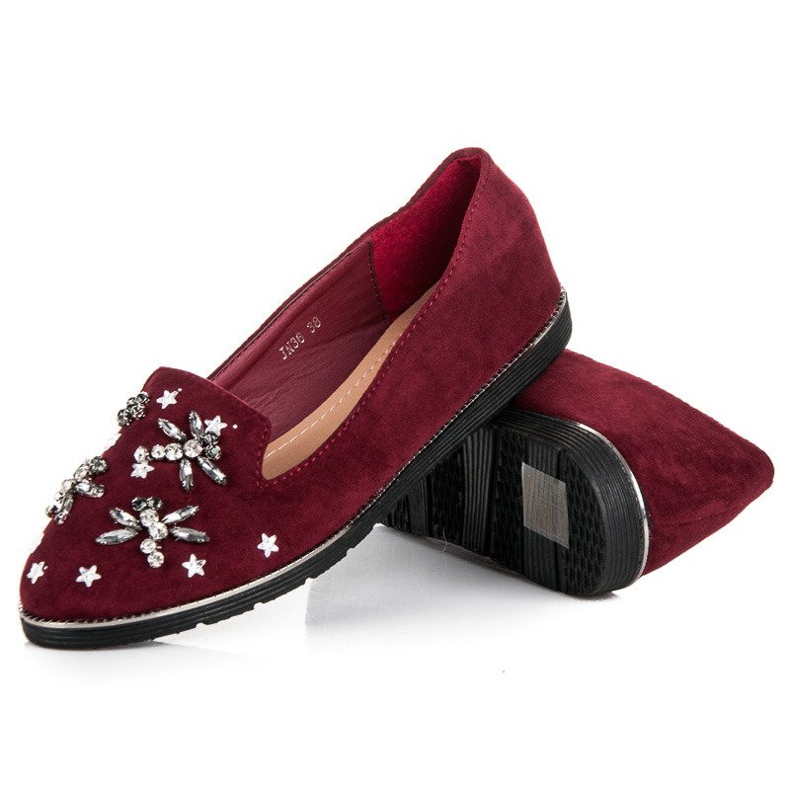 Fama Wildleder-Herren mit Verzierungen rot 2