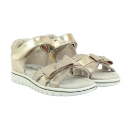 American Club Amerikanische Sandalen Kinderschuhe Lederinnensohle gelb 3