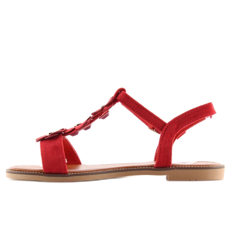 Rote Wildledersandalen für Damen WL-001 1