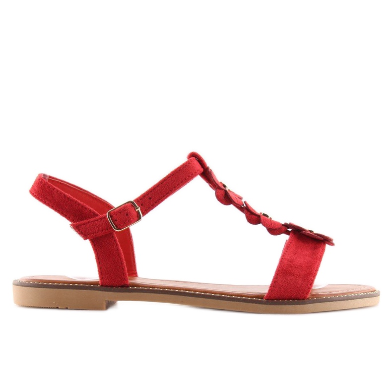 Rote Wildledersandalen für Damen WL-001 2