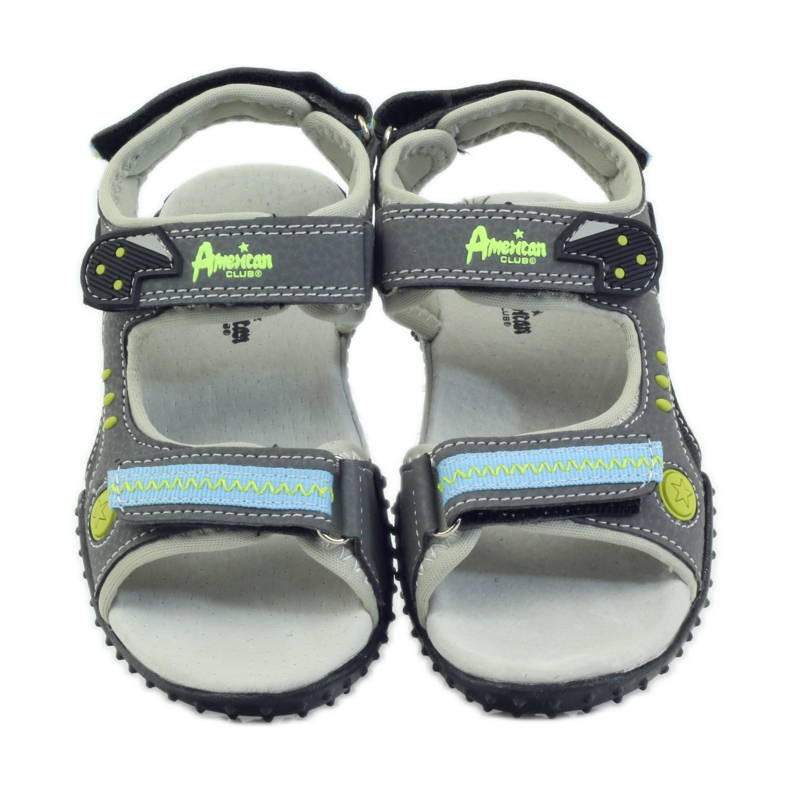 American Club American 1718 Ledereinsatz grau blau schwarz 4