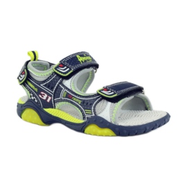 American Club Kinderschuhe Sandalen leuchtend amerikanisch 1702 marineblau navy blau grün grau 1