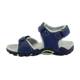 American Club marineblaue Kindersandale 1713 grün 2