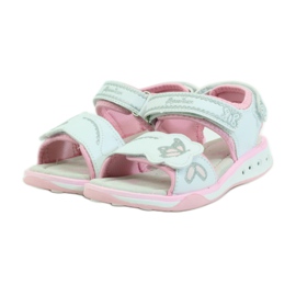American Club Kinderschuhe Sandalen Leder Innensohle leuchtend amerikanisch rosa grau weiß 4