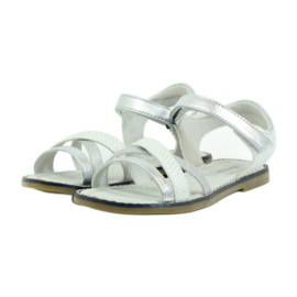 American Club Amerikanische Sandalen Kinderschuhe Lederinnensohle grau 3