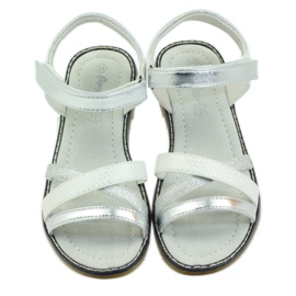 American Club Amerikanische Sandalen Kinderschuhe Lederinnensohle grau 4