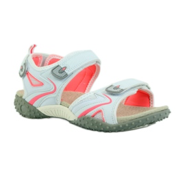 American Club Sandale mit Einsatz aus amerikanischem 1707-Leder orange weiß 1