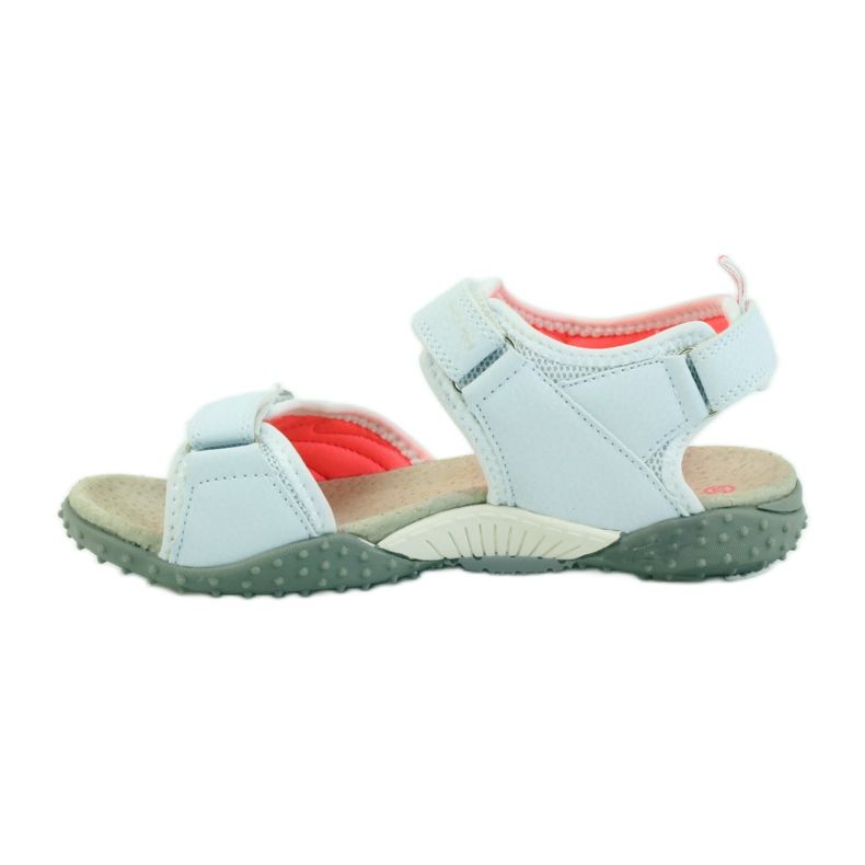 American Club Sandale mit Einsatz aus amerikanischem 1707-Leder orange weiß 2