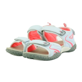 American Club Sandale mit Einsatz aus amerikanischem 1707-Leder orange weiß 3