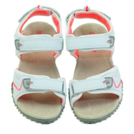 American Club Sandale mit Einsatz aus amerikanischem 1707-Leder orange weiß 4