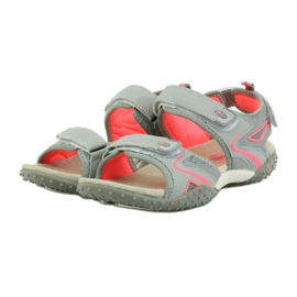 American Club Sandale mit Einsatz aus amerikanischem 1707-Leder grau orange 3