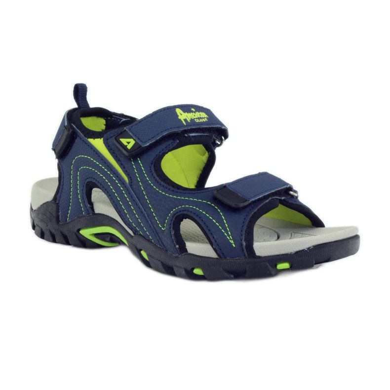 American Club Amerikanische Sandalen Kinderschuhe Schaumstoffeinlage navy blau 1