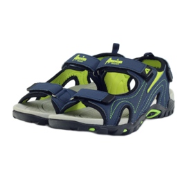 American Club Amerikanische Sandalen Kinderschuhe Schaumstoffeinlage navy blau 3