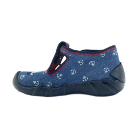 Befado Kinderschuhe 110p311 Hausschuhe marineblau 2