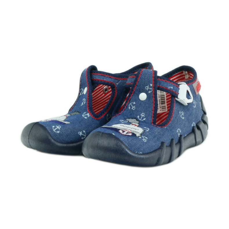 Befado Kinderschuhe 110p311 Hausschuhe navy blau 3
