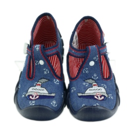 Befado Kinderschuhe 110p311 Hausschuhe navy blau 4