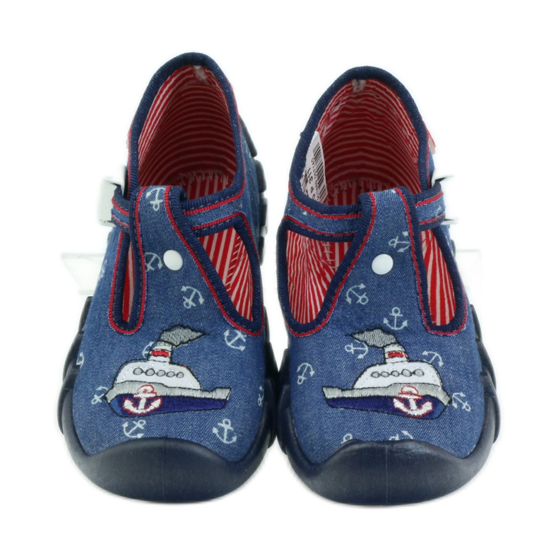 Befado Kinderschuhe 110p311 Hausschuhe marineblau 4