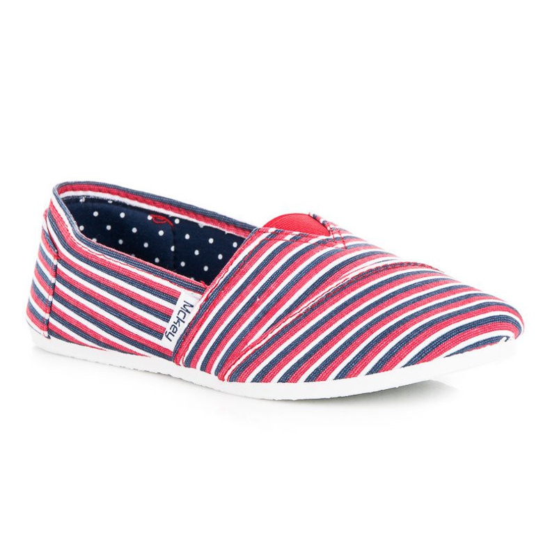 McKey Gestreifte Slipons rot 1
