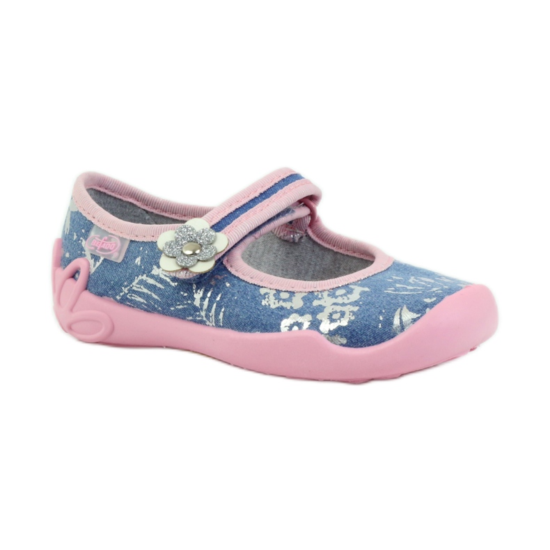 Befado Kinderschuhe Ballerinas Hausschuhe 114x280 rosa grau blau 1