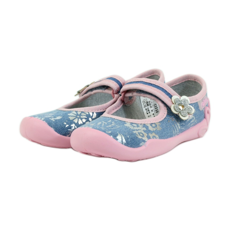 Befado Kinderschuhe Ballerinas Hausschuhe 114x280 rosa grau blau 3
