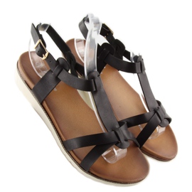 Schwarze Damensandalen C1822 schwarz 1