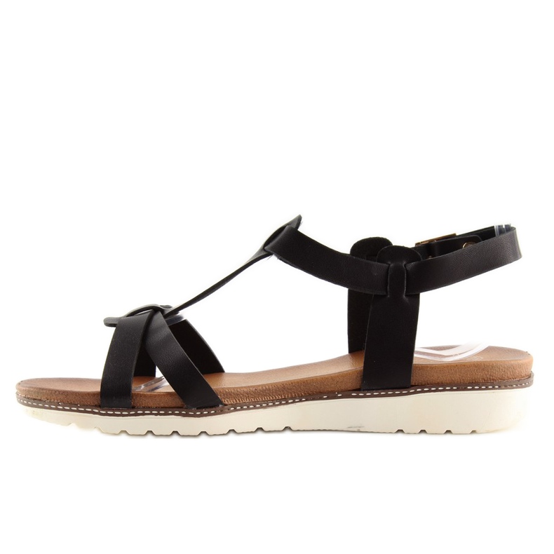 Schwarze Damensandalen C1822 schwarz 2