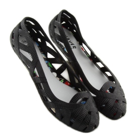 Ballerinas meliski schwarz durchbrochen KM127 schwarz 1